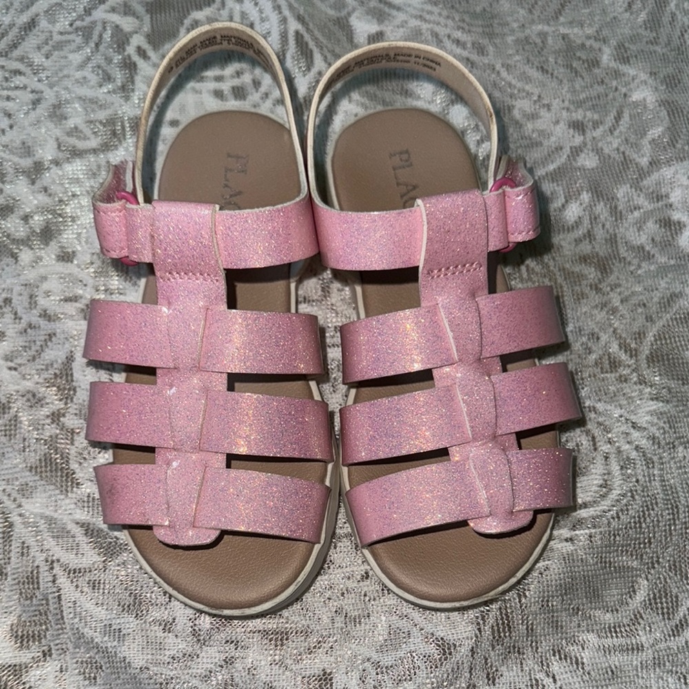 Pink Glitter Kids Sandals